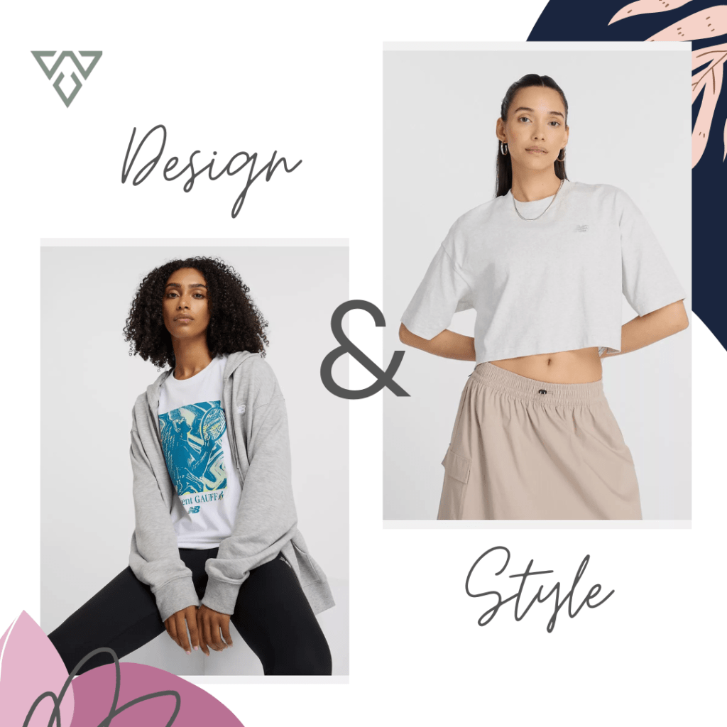 Design and style of new balance tshirt