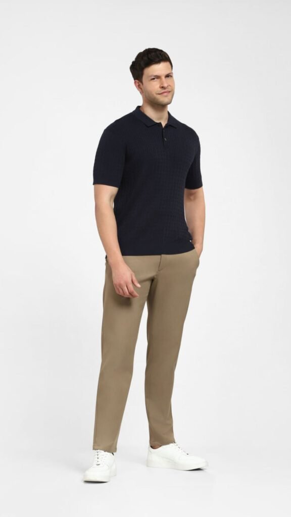a man in a black shirt